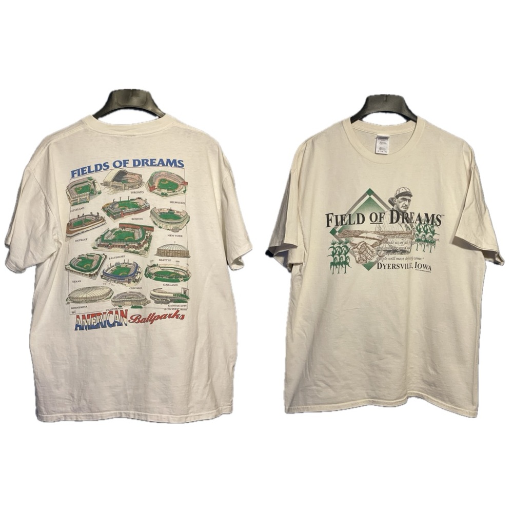 Vintage Fields of Dreams National Ballparks MLB T Shirt Sz XL (Lot Of 2)